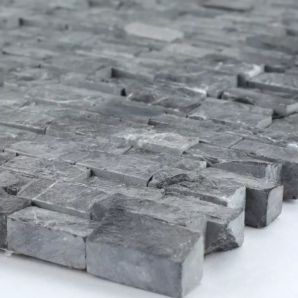 Plăci De Mozaic Marmură Fața De Perete Brickstones Negru