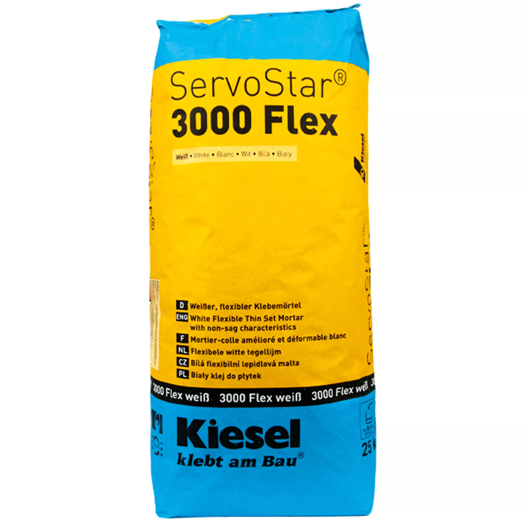 Adeziv pentru faianță Kiesel Servostar 3000 alb, mortar adeziv flexibil 25 kg Adeziv pentru faianță Kiesel Servostar 3000 alb, mortar adeziv flexibil 25 kg