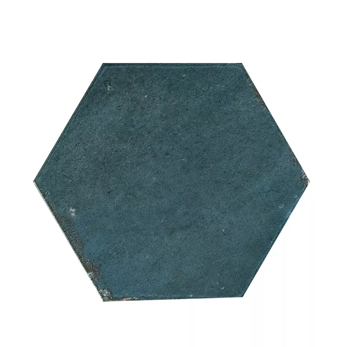 Lorino Blau Glänzend Sechseck 18,2 x 21 cm