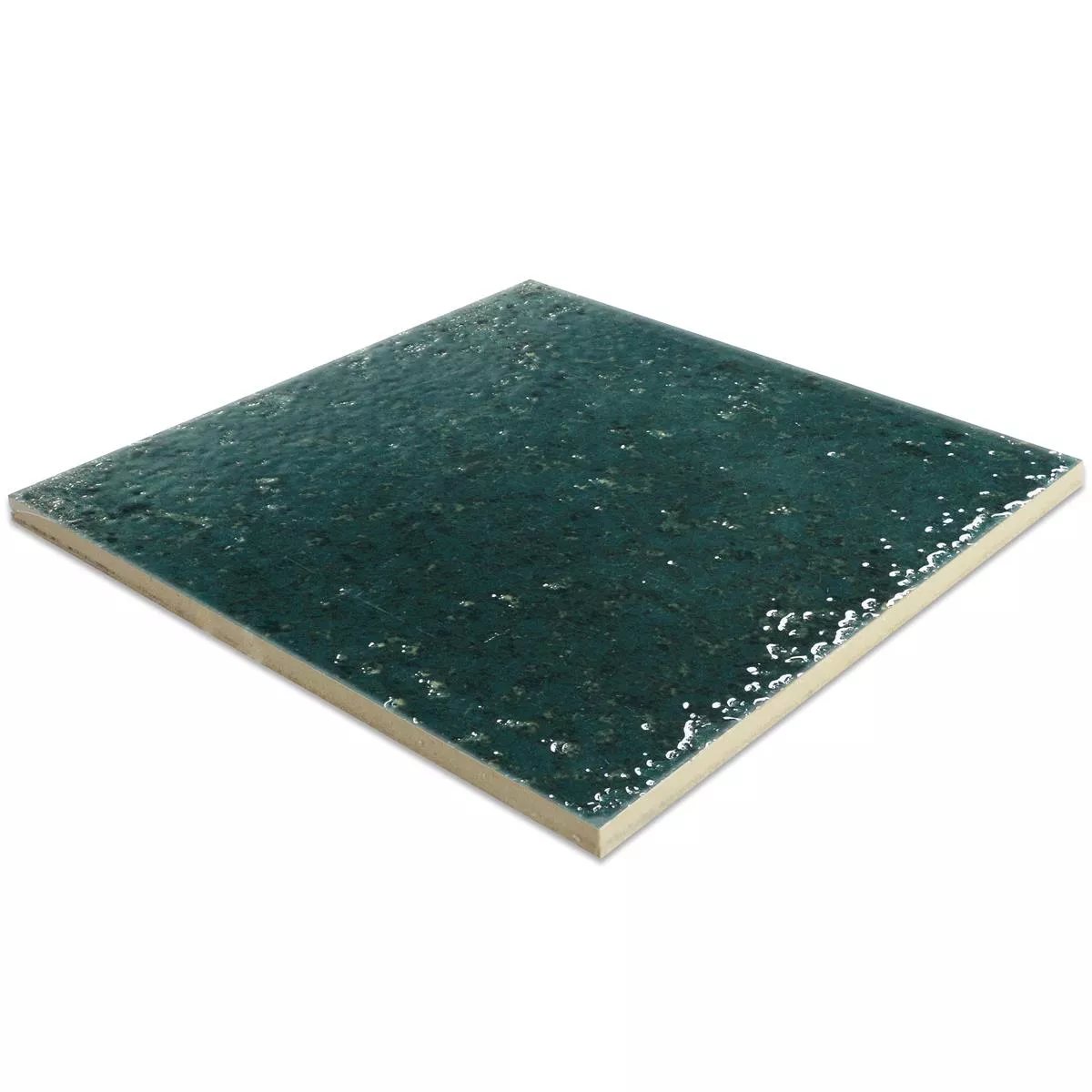 Plăci Ceramice Pentru Pereti Lara Strălucitor Ondulat 15x15cm Verde