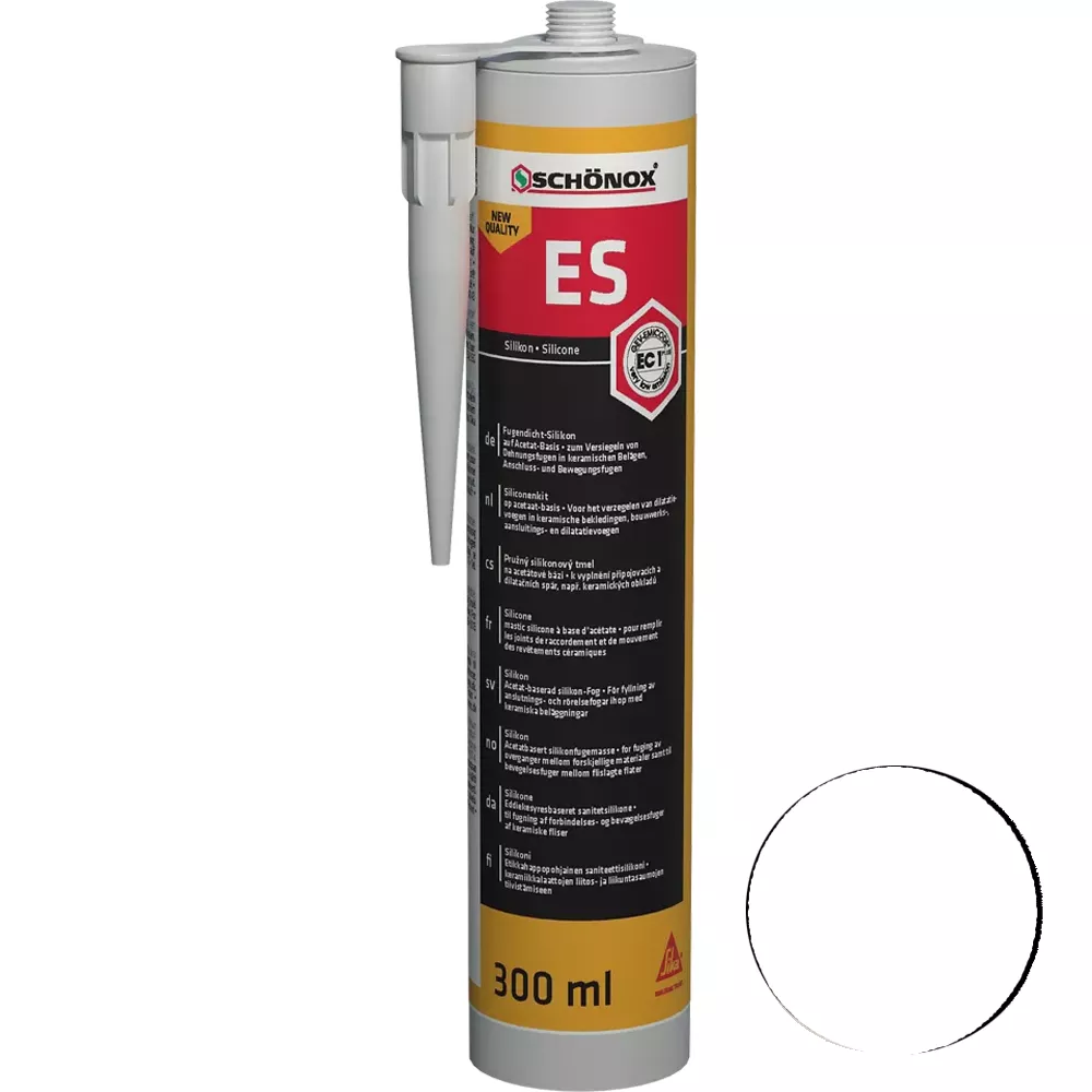 Silicon Schönox ES alb pentru etanșare a rosturilor (300 ml)