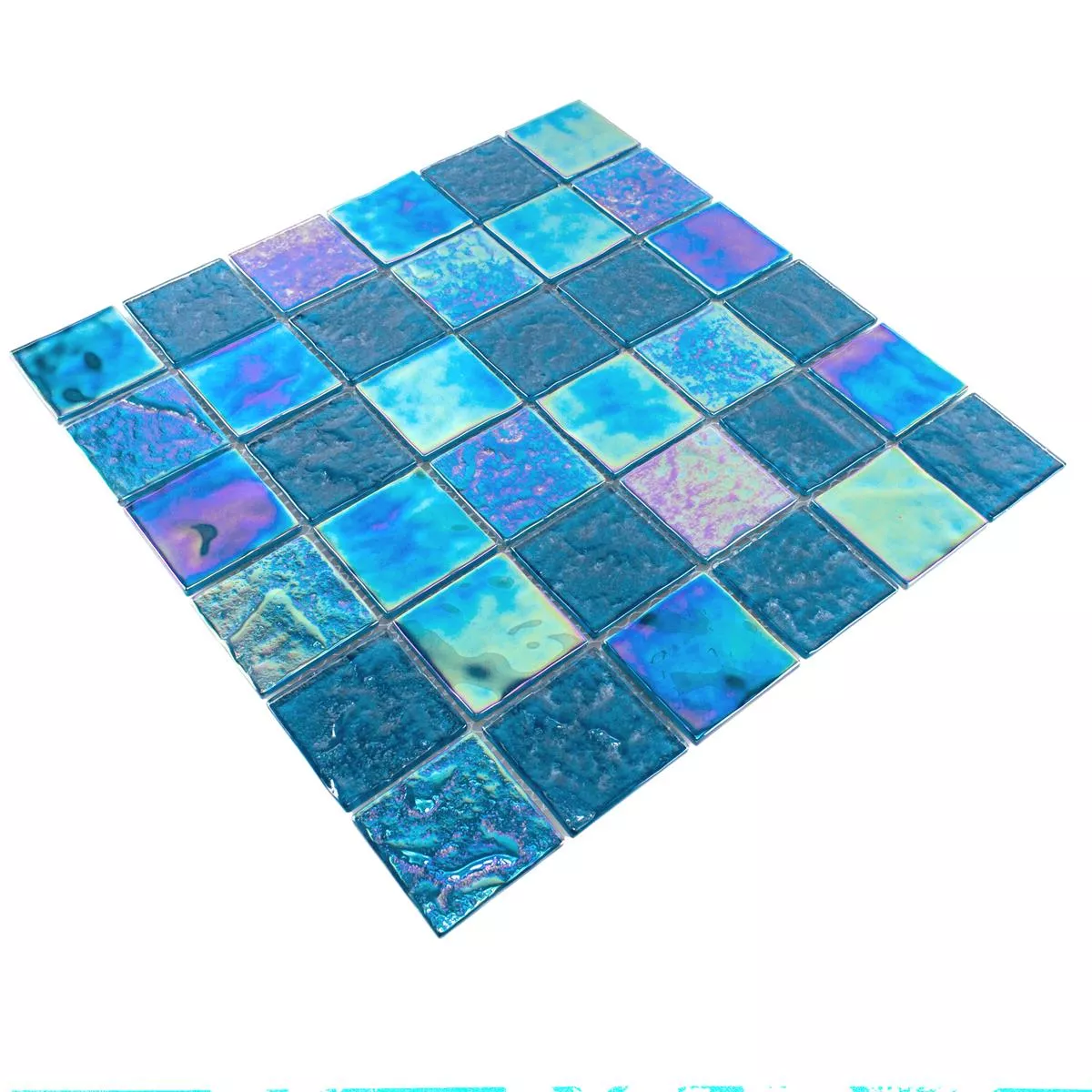 Mozaic De Sticlă Gresie Efect Sidef Carlos Albastru 48