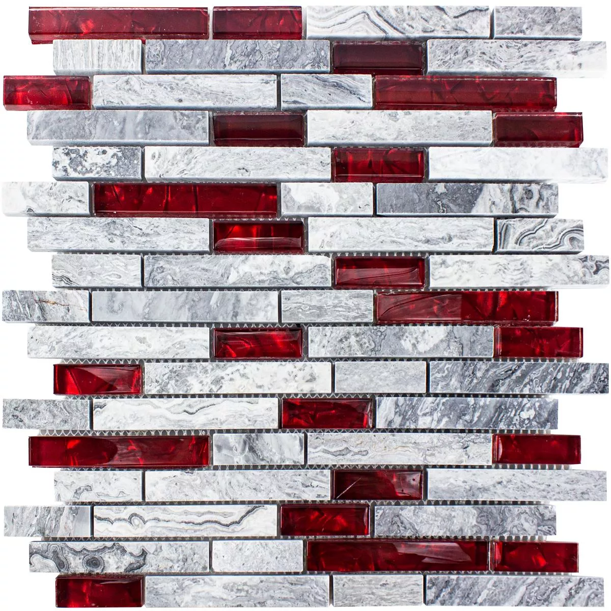 Mozaic Din Piatra Naturala Din Sticla Gresie Sinop Gri Roșu Brick